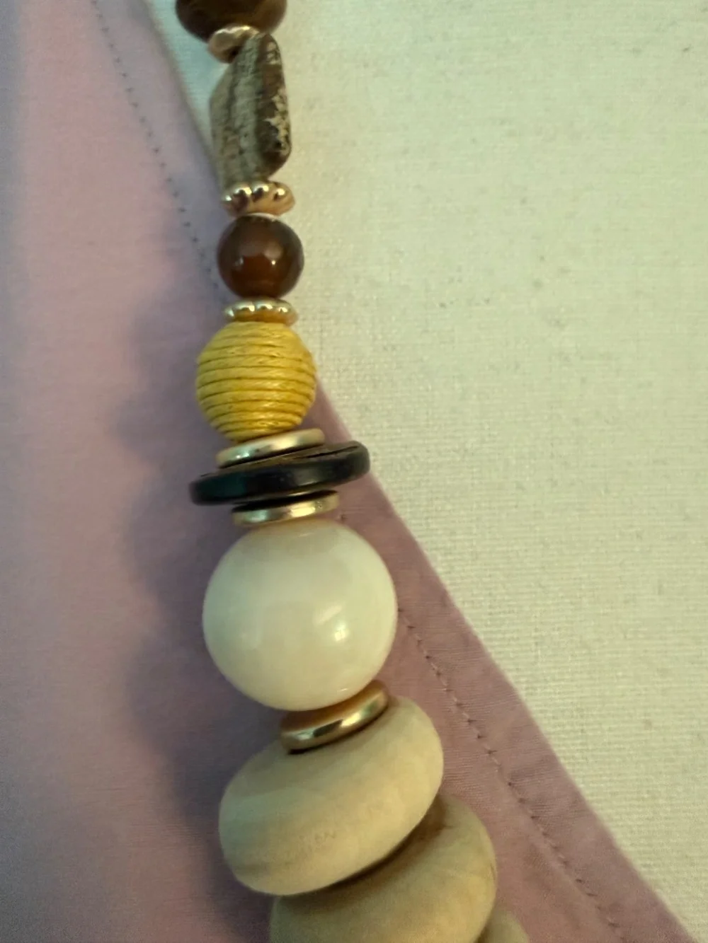 J Jill Lush Gardens Mixed Materials Necklace  NWT